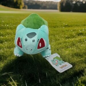 Pokemon Bulbasaur 8" Plush Toy Figure - Soft, High-Quality Stuffed Plushie